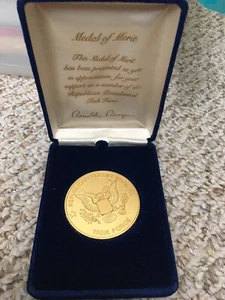 Ronald Regan Medal of Merit Republican Presidential Task Force Coin Token In Box - Picture 1 of 6