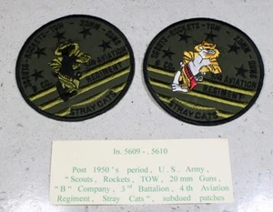 US GWOT Desert Storm Era B Co 3rd Bn 4th Aviation Rgt TOW Patch Lot of 2 B235 - Bild 1 von 4
