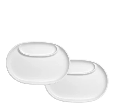 Villeroy & Boch Barbacoa Passion Collection 2 piezas Plato de pescado 13,2 pulgadas, porcelana blanca Foto 1 de 4