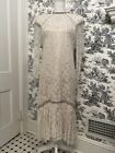 Vintage Claire Dractch Beaded Lace Dress Gatsby Bridal S/M