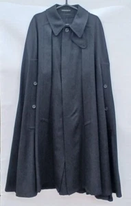 Cappotto Yohji Yamamoto POUR HOMME lana nero 100% lana made in Japan taglia 2 - Foto 1 di 16