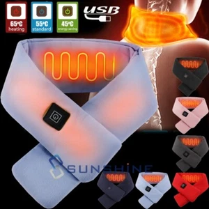 Women Heated Rechargeable Scarf Neck Heating Pad USB Electric Heated Neck Warmer - Picture 1 of 26