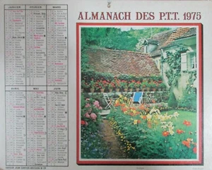 CALENDRIER ALMANACH des PTT de 1975 CHÂTEAU de BRISSAC MAISON de DORDOGNE - Picture 1 of 1