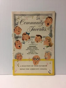 Libro de canciones vintage Esso Community Favorites Craftmont Service Station Pittsburgh - Imagen 1 de 9