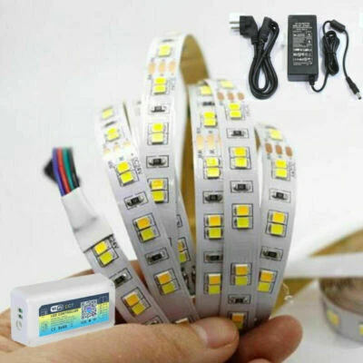 5m 10m CW/WW Dual White CCT LED Strip Light WIFI SMD 2835 DC 24V tape lamp - Image 1 of 4