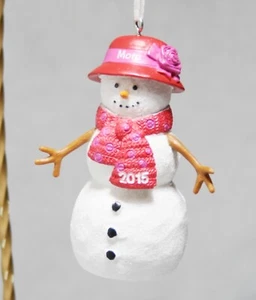 Hallmark Christmas Tree Ornament Snowman 2015 “Mom” - Picture 1 of 7