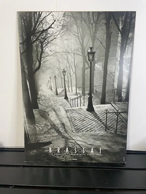 Pôster arte exposição BRASSAI les Escaliers de Montmartre Paris 1936 P/B 1988 impressão - Imagem 1 de 4