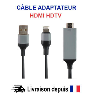 Câble Adaptateur HDMI HDTV Pour Apple IPAD IPHONE  X/ XS