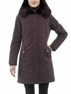 1 Madison Expedition Women's Purple Long Faux Fur Parka Coat Size XXL - Image 1 of 2