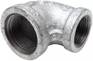 Galvanized 90° Street Elbow Pipe 3/4" Female to 1" Female – Durable & Threaded - Picture 1 of 7