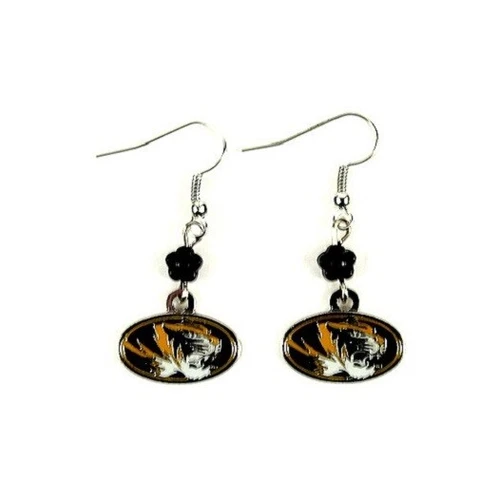 Missouri Tigers NCAA Sophie Style Dangle Earrings Cover