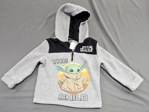 STAR WARS The Mandalorian The Child Fleece Half Zip Hoodie Toddler size 5T - Picture 1 of 12