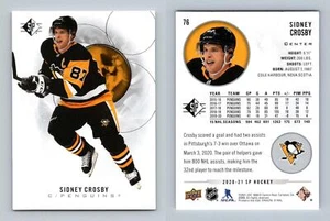 Sidney Crosby - Penguins #76 SP Authentics 2020-21 Upper Deck Card - Picture 1 of 1