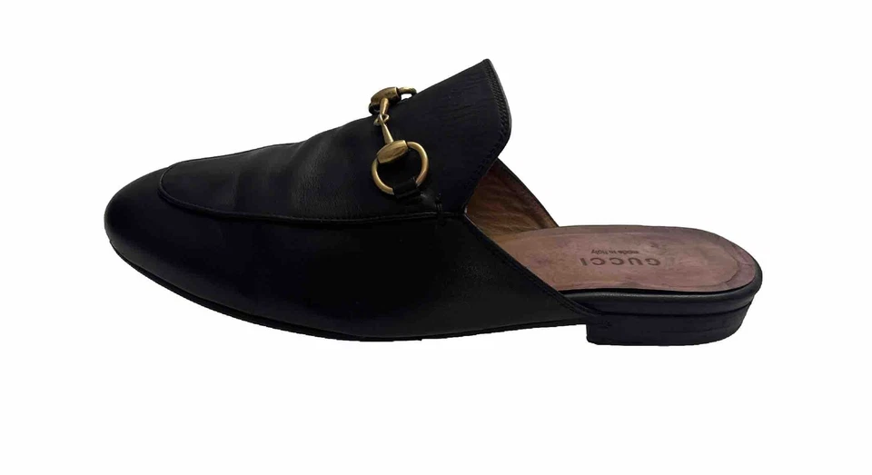 Mocasín Gucci Princetown Mule para mujer, talla 36 - cuero negro Foto 1 de 4
