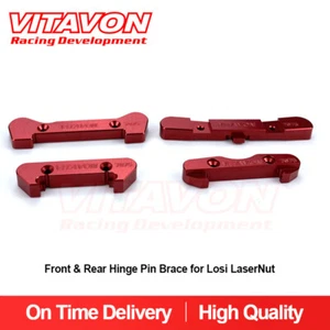 Vitavon LaserNut CNC Alu7075 Front & Rear Hinge Pin Brace for Losi LaserNut Red - Picture 1 of 7