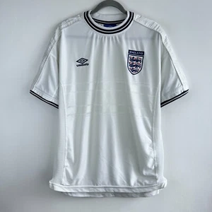 England 1999/2001 Umbro Home Vintage Football Shirt Soccer Jersey Men's Size XL - Picture 1 of 20