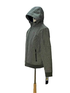 Tommy Hilfiger Wasser-/Windabweisende 3-lagige Stoffjacke Grau Gr. M Neu mit Etikett - Bild 1 von 12