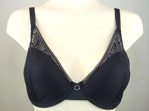 Chantelle 18D1 Erika Lace Plunge Lightweight Unlined Underwire Bra US Size 32DDD - Picture 1 of 6