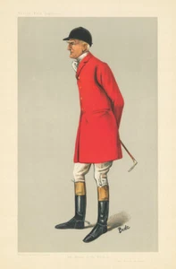 VANITY FAIR SPY CARTOON Edgar Lubbock 'The Master of the Blankney' Fox Hunt 1906 - Picture 1 of 2
