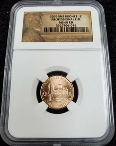 2009-P SMS 1c Bronze Lincoln Professional Life Penny-NGC MS68 RD - Picture 1 of 4