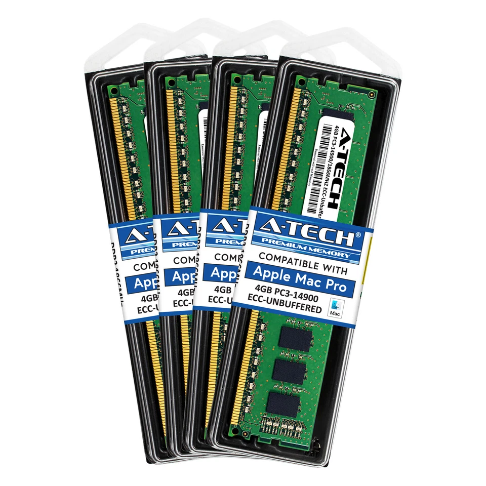 16GB Kit 4X 4GB Mac Pro Late 2013 A1481 ME253LL/A MD878LL/A MacPro6,1 Memory Ram - Image 1 of 4