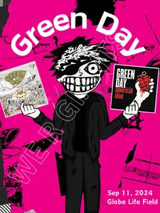 PÓSTER TOUR Green Day (Globe Life Field) - 18" x 24", 24" x 36" - Imagen 1 de 2