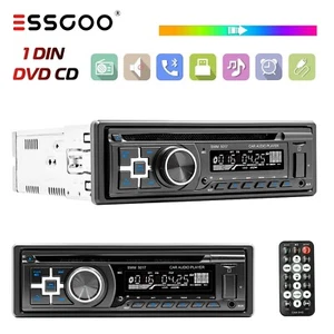 Single 1 DIN Radio Bluetooth DVD CD Car Stereo MP3 Player Head Unit FM Audio USB - Picture 1 of 12
