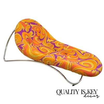 Vintage Mid Century Modern Pierre Paulin Style Groovy Wave Chrome Chaise Lounge - Image 1 of 4