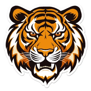 Tigerkopf, Vinyl Aufkleber Sticker, Indoor Outdoor, 3 Größen, #11235 - Bild 1 von 1