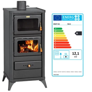EEK A - Holzofen PRITY FM E 12.1 kW mit Backofen Kaminofen Heizen Kochen - Bild 1 von 7