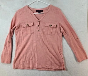 Gloria Vanderbilt orangefarbenes Langarmshirt Damen Small - Bild 1 von 9