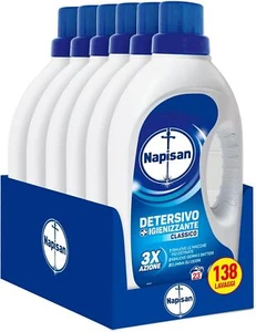 Napisan Detersivo Lavatrice Liquido Igienizzante Classico, 6 Confezioni da 1.15  - Foto 1 di 6