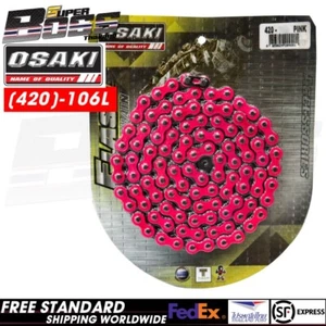 OSAKI CHAIN For Motorcycle Chain 420 Only Not 428 Flash Pink 420-106L - Picture 1 of 6