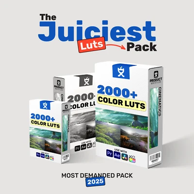 2K+ LUTs Master Pack | Color Grades for Premiere Pro, AE, DVR, FCPX - Image 1 of 4