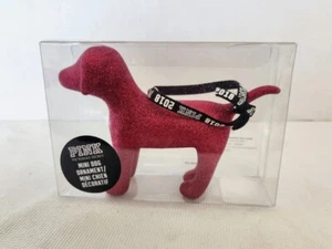 Victoria Secrets ROSA 2018 viola-rosa glitter scintillante MINI cane decorazione natalizia - Foto 1 di 8