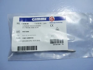 GIMMI T.8106.06 ALPHAPORT TROCAR MANDRIN 05.5 MM W/L 70 MM, BLUNT - Picture 1 of 3
