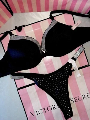 Victorias Secret Swim Suit Shine Strap Push-Up 38D XL Thong Stunning - Image 1 of 3