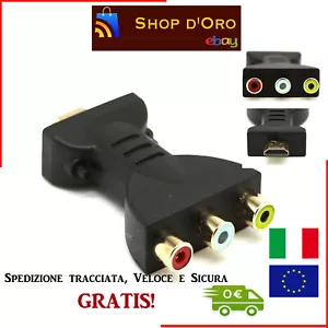 HDMI to 3 RCA Full HD Video 1080P AV Scart Composito Convertitore Adapter - Bild 1 von 4