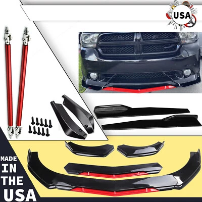 For Dodge Durango Front Bumper Lip Splitter Spoiler Body Kit+Side Skirt - Изображение 1 из 4