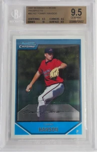 TOMMY HANSON ROOKIE CARD 2007 Bowman Chrome Graded BGS 9.5 GEM MINT Braves - Picture 1 of 2