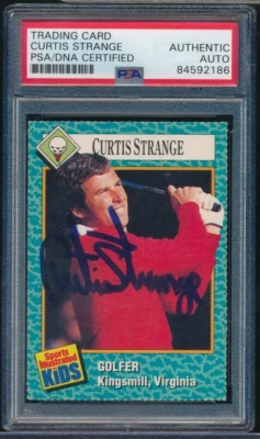 1989 Sports Illustrated for Kids Series 1 Curtis Strange #50 signed auto PSA/DNA - Image 1 of 2