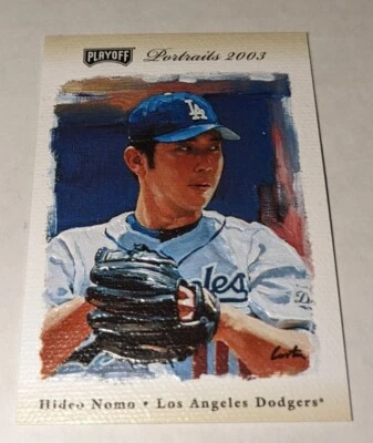 2003 Playoff Portraits #17 Hideo Nomo Los Angeles Dodgers Beige Parallel #D /250 - Image 1 of 2