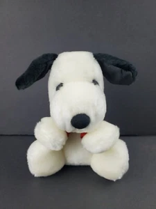 Vintage Peanuts Snoopy 7" Stuffed Plush Toy Detachable Red Bow Tie UFS  - Picture 1 of 7