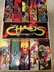 THE CHAOS EFFECT - Werbeplakat mit Bob Layton Kunst - Valiant Comics 1994 - Bild 1 von 2