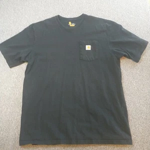 Carhartt Shirt Men's XL Tall Black K87 Workwear Pocket T-Shirt Short Sleeve Work - Picture 1 of 15