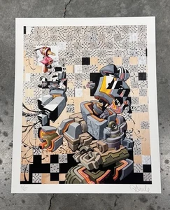 Damon Soule lowbrow original signed Kunstdruck Poster Mover And Shakers LE 50 - Bild 1 von 3