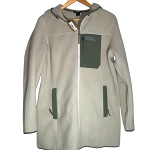 Giacca parka donna Eddie Bauer Fleece Quest 300 taglia L marrone full zip outdoor - Foto 1 di 5