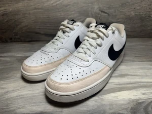 Nike Court Vision Style #FD0285-100 blanco/rosa claro con Swoosh negro talla 8,5 - Imagen 1 de 14