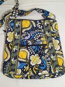 Vera Bradley Elephant Ellie Blue Yellow Paisley shoulder or crossbody purse - Picture 1 of 6