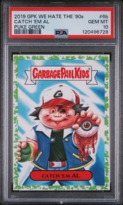 2019 Garbage Pail Kids We Hate 90s CATCH 'EM AL 6b Puke Green PSA 10 Pokemon Ash - Bild 1 von 3